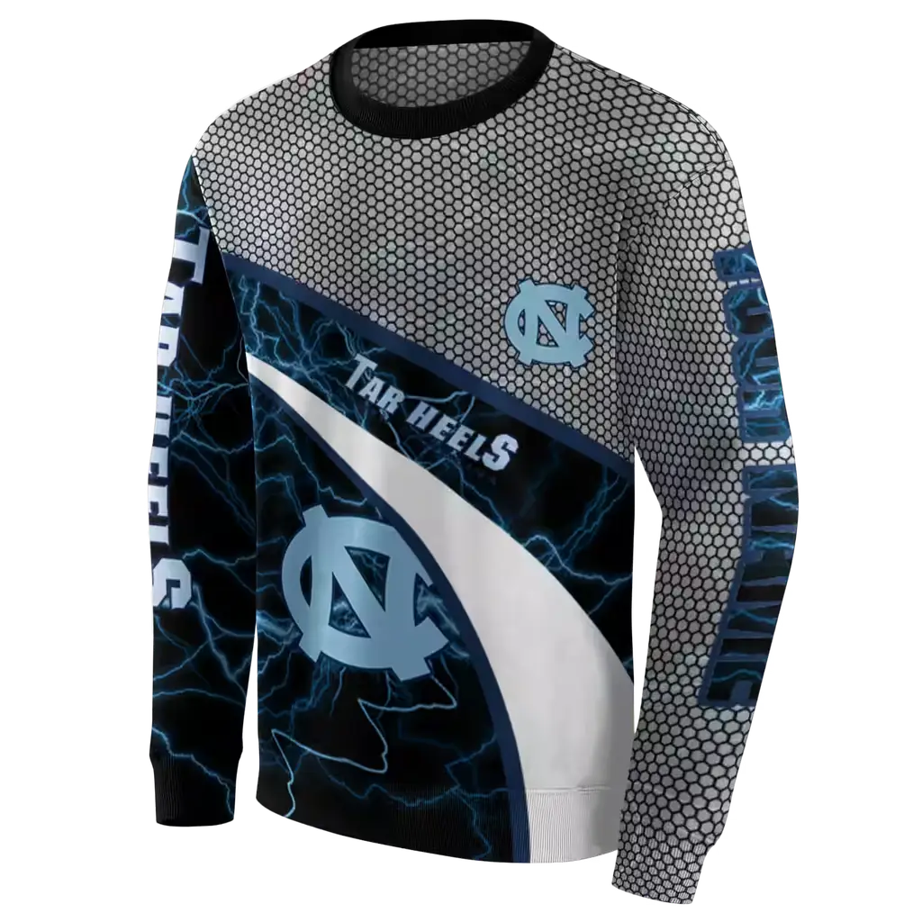 customized north carolina tar heels hexagonal mesh light blue black gray hoodie new arrival customized north carolina tar heels hexagonal mesh light blue black gray hoodie new arrival