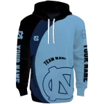 customized north carolina tar heels minimalist design light blue black hoodie best selling