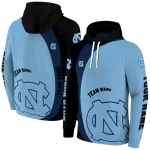 customized north carolina tar heels minimalist design light blue black hoodie best selling