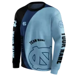 customized north carolina tar heels minimalist design light blue black hoodie best selling