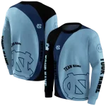 customized north carolina tar heels minimalist design light blue black hoodie best selling