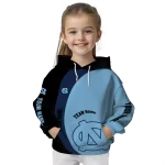 customized north carolina tar heels minimalist design light blue black hoodie best selling