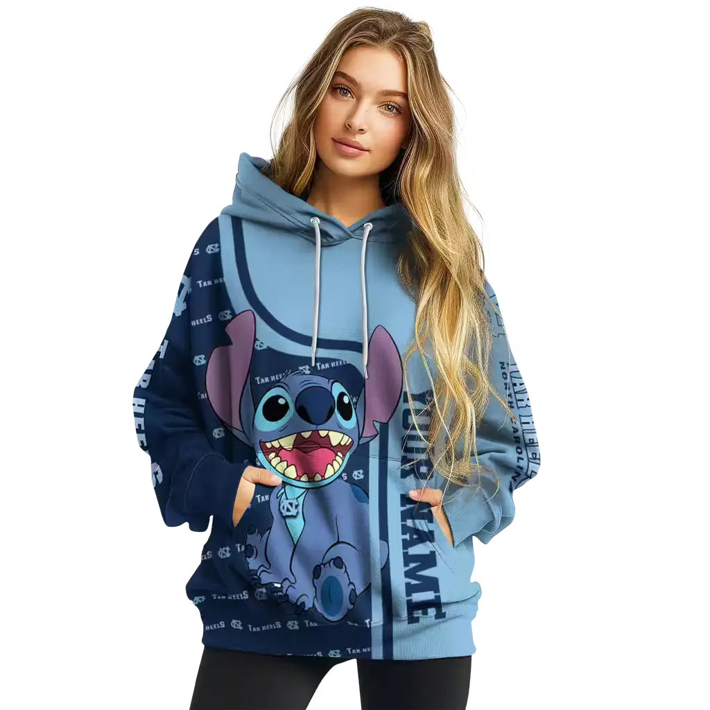customized north carolina tar heels stitch light blue hoodie high quality customized north carolina tar heels stitch light blue hoodie high quality