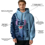 customized north carolina tar heels stitch light blue hoodie best selling
