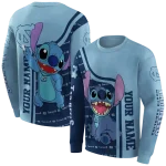 customized north carolina tar heels stitch light blue hoodie best selling