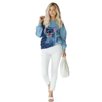 customized north carolina tar heels stitch light blue hoodie best selling