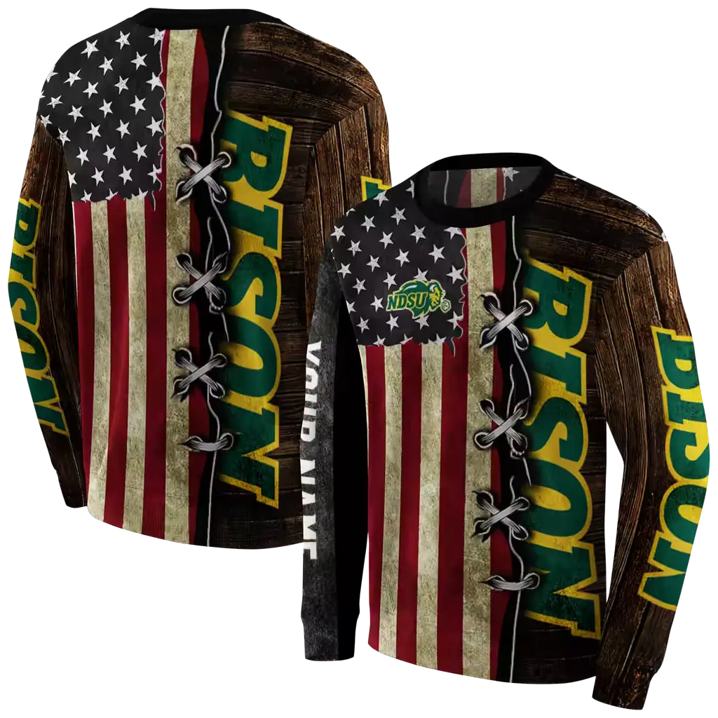 customized north dakota state bison american pride hoodie premium grade customized north dakota state bison american pride hoodie premium grade