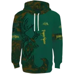 customized north dakota state bison deer silhouette green hoodie best selling