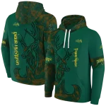 customized north dakota state bison deer silhouette green hoodie best selling