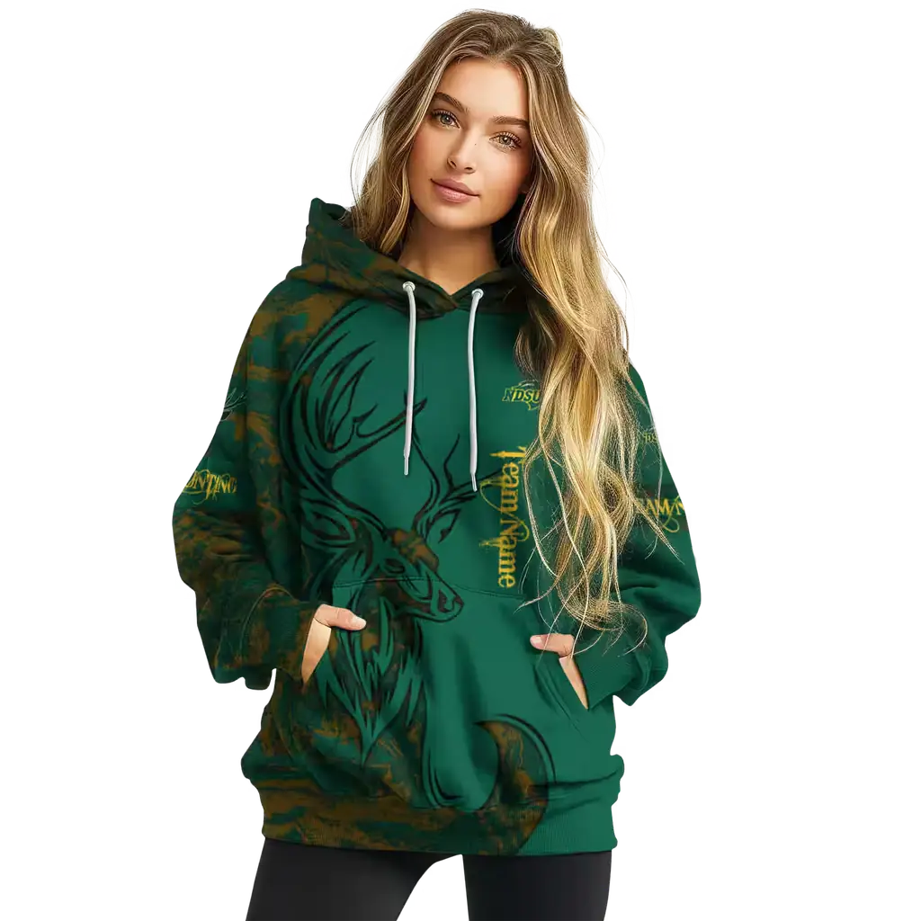 customized north dakota state bison deer silhouette green hoodie high quality customized north dakota state bison deer silhouette green hoodie high quality