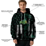 customized north dakota state bison distressed flag green black hoodie best selling