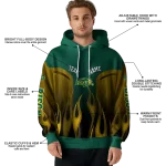 customized north dakota state bison flame design green hoodie best selling