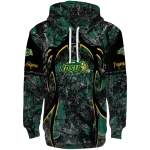 customized north dakota state bison hunting theme green black hoodie best selling