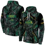 customized north dakota state bison hunting theme green black hoodie best selling