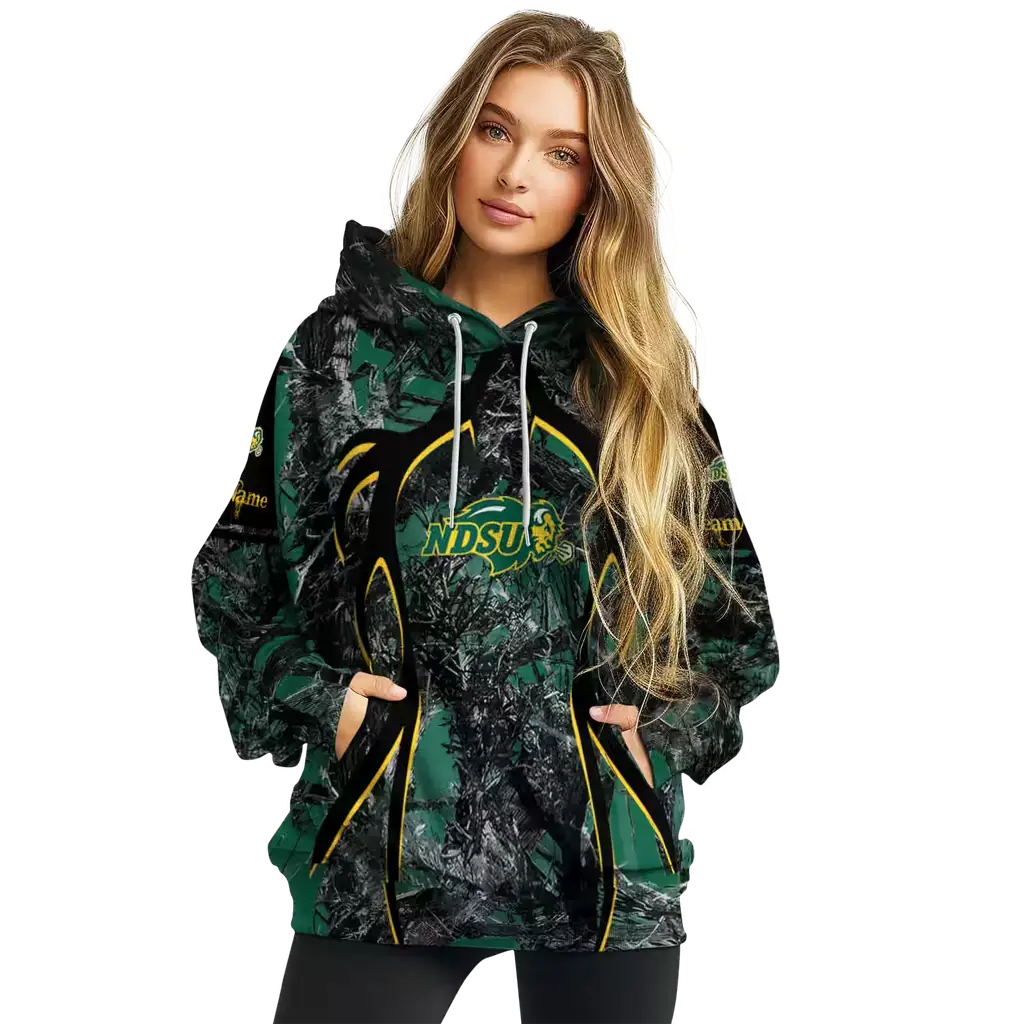 customized north dakota state bison hunting theme green black hoodie high quality customized north dakota state bison hunting theme green black hoodie high quality