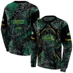 customized north dakota state bison hunting theme green black hoodie best selling