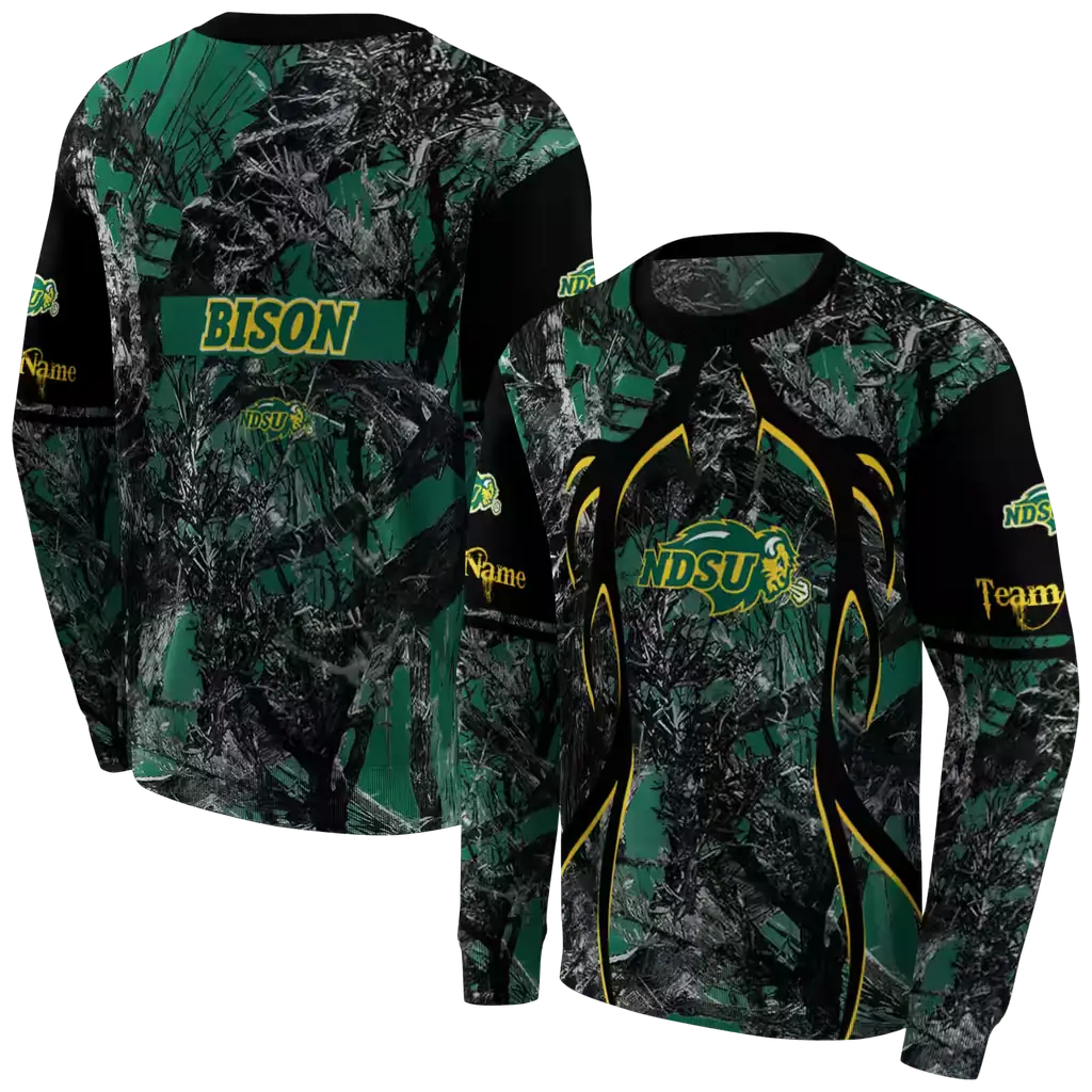 customized north dakota state bison hunting theme green black hoodie premium grade customized north dakota state bison hunting theme green black hoodie premium grade