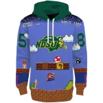 customized north dakota state bison mario blue black hoodie best selling