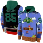customized north dakota state bison mario blue black hoodie best selling
