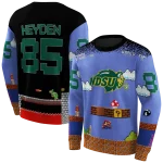 customized north dakota state bison mario blue black hoodie best selling