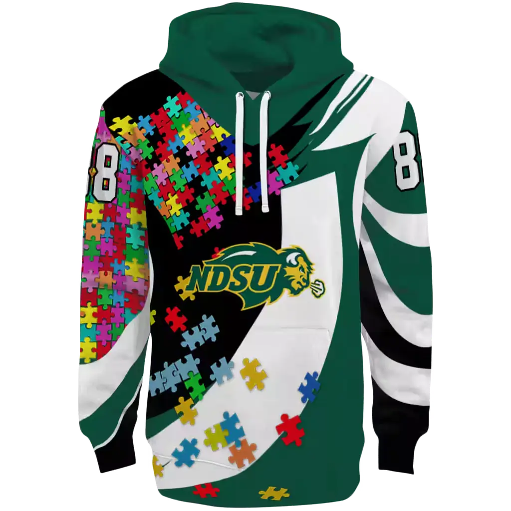 customized north dakota state bison puzzle pieces green hoodie best selling customized north dakota state bison puzzle pieces green hoodie best selling