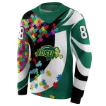 customized north dakota state bison puzzle pieces green hoodie best selling