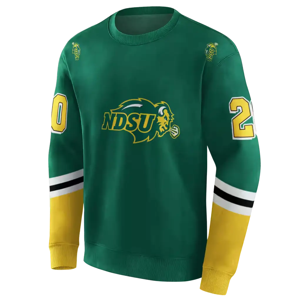 customized north dakota state bison striped sleeves green hoodie new arrival customized north dakota state bison striped sleeves green hoodie new arrival