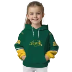 customized north dakota state bison striped sleeves green hoodie best selling