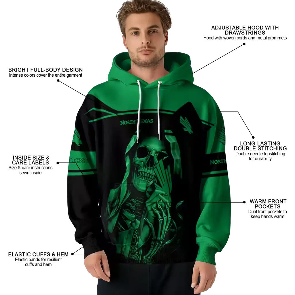 customized north texas mean green grim reaper green black hoodie latest model customized north texas mean green grim reaper green black hoodie latest model