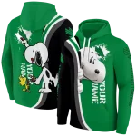 customized north texas mean green peeking snoopy green hoodie best selling