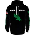customized north texas mean green punisher skull black hoodie best selling