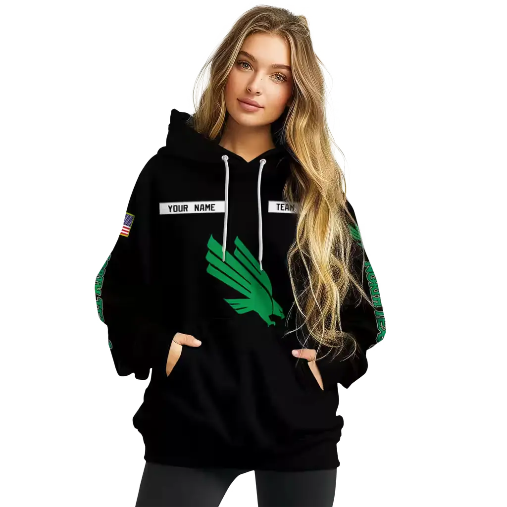 customized north texas mean green punisher skull black hoodie high quality customized north texas mean green punisher skull black hoodie high quality