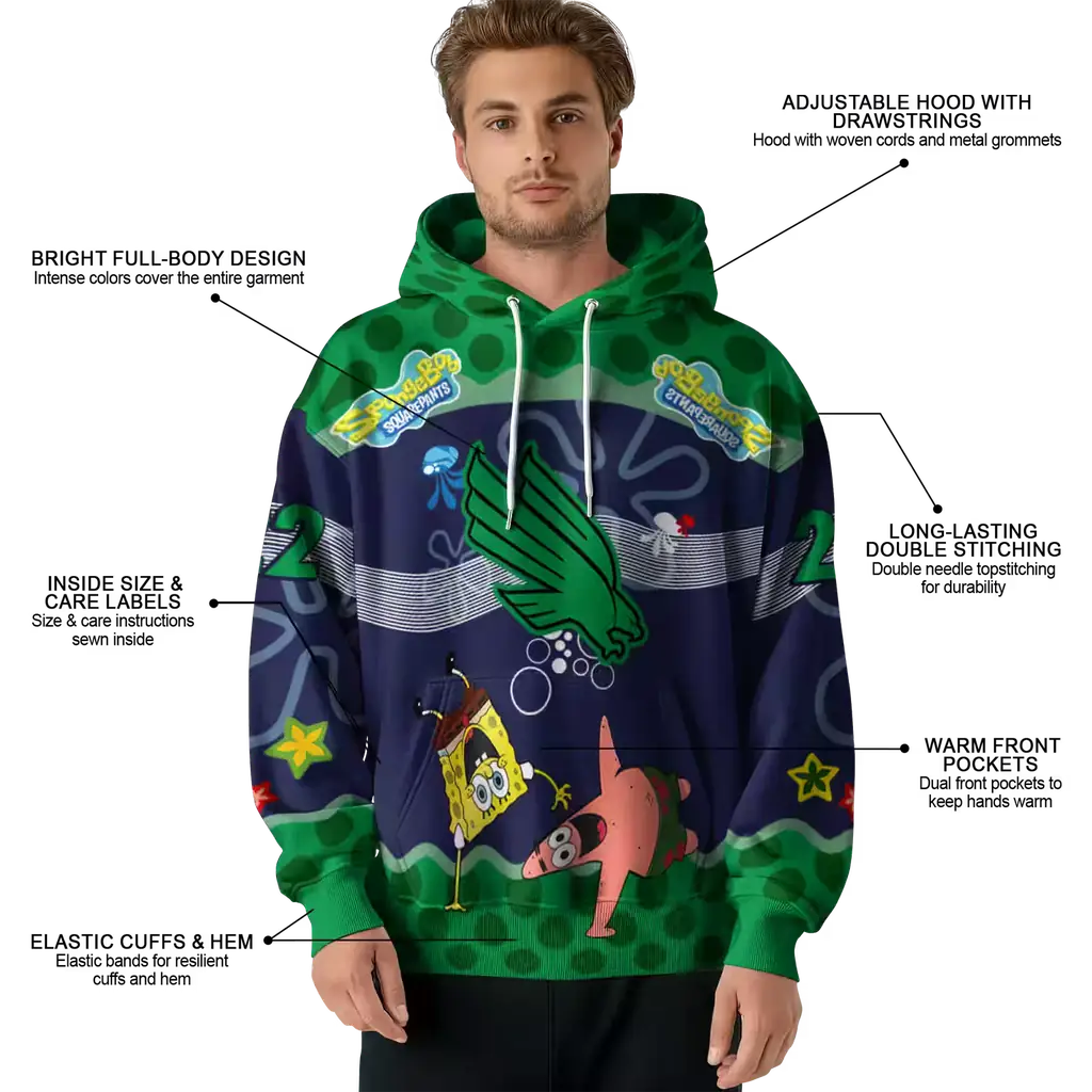 customized north texas mean green spongebob patrick star green navy hoodie latest model customized north texas mean green spongebob patrick star green navy hoodie latest model