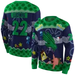 customized north texas mean green spongebob patrick star green navy hoodie best selling