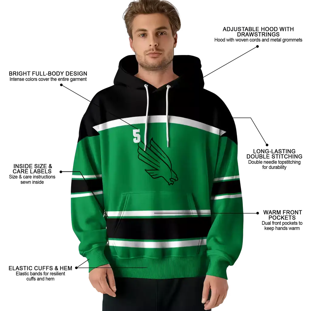customized north texas mean green striped pattern green hoodie latest model customized north texas mean green striped pattern green hoodie latest model