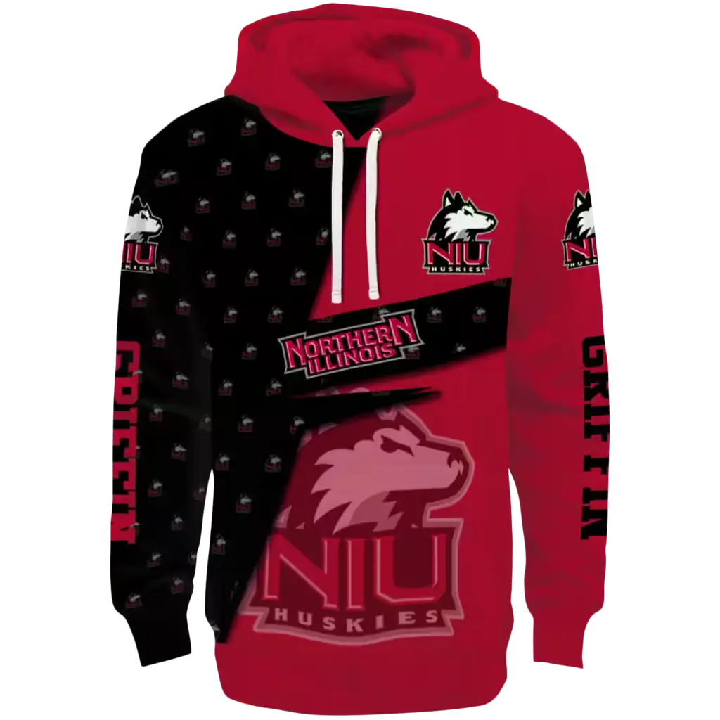 customized northern illinois huskies abstract shape red hoodie best selling customized northern illinois huskies abstract shape red hoodie best selling