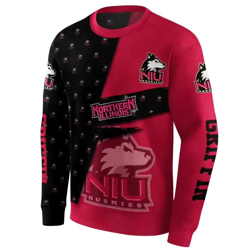customized northern illinois huskies abstract shape red hoodie new arrival customized northern illinois huskies abstract shape red hoodie new arrival