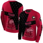 customized northern illinois huskies abstract shape red hoodie best selling