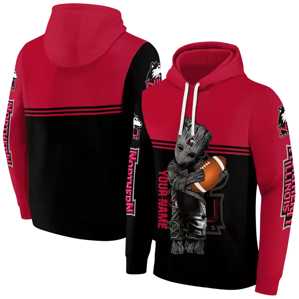 customized northern illinois huskies baby groot red black hoodie fashion forward customized northern illinois huskies baby groot red black hoodie fashion forward