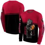 customized northern illinois huskies baby groot red black hoodie best selling