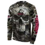 customized northern illinois huskies camo skull hoodie best selling