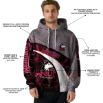 customized northern illinois huskies hexagonal mesh red black gray hoodie best selling