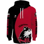 customized northern illinois huskies minimalist design red black hoodie best selling