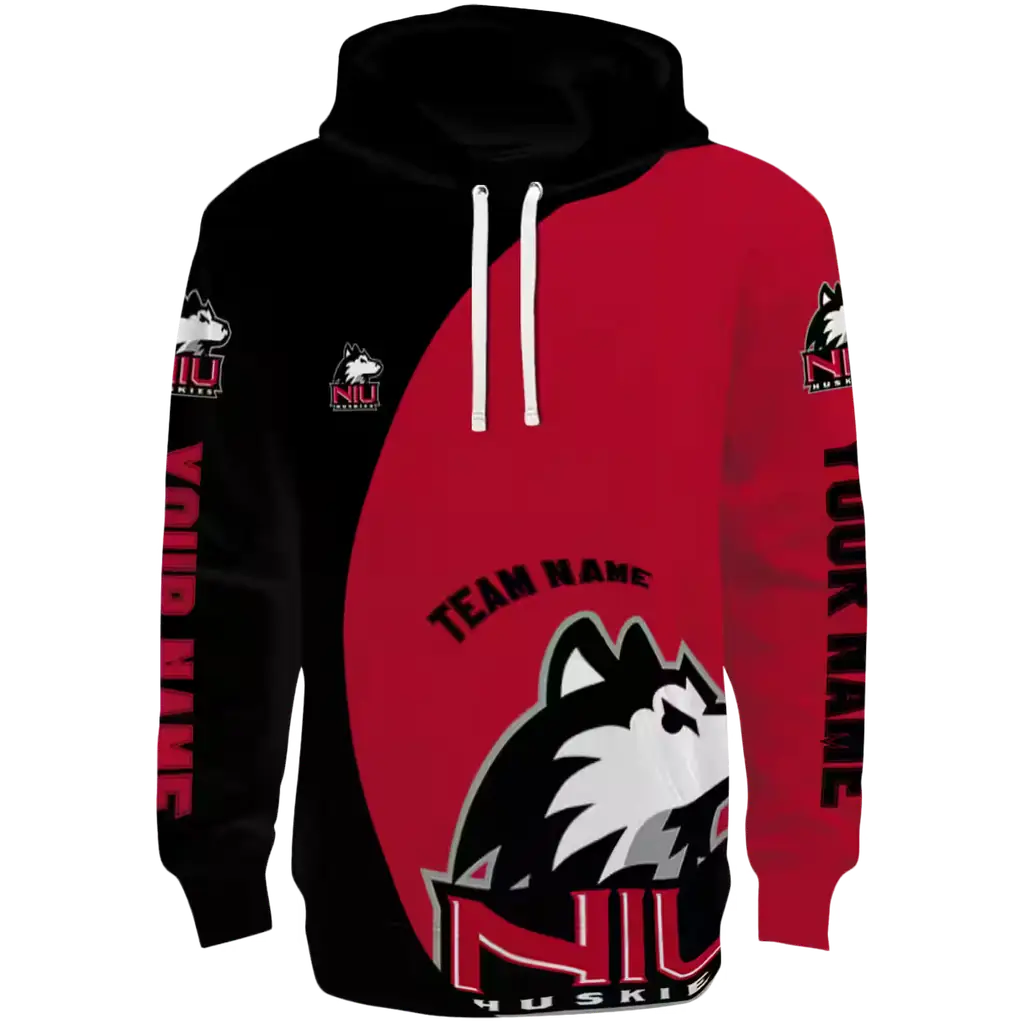 customized northern illinois huskies minimalist design red black hoodie best selling customized northern illinois huskies minimalist design red black hoodie best selling