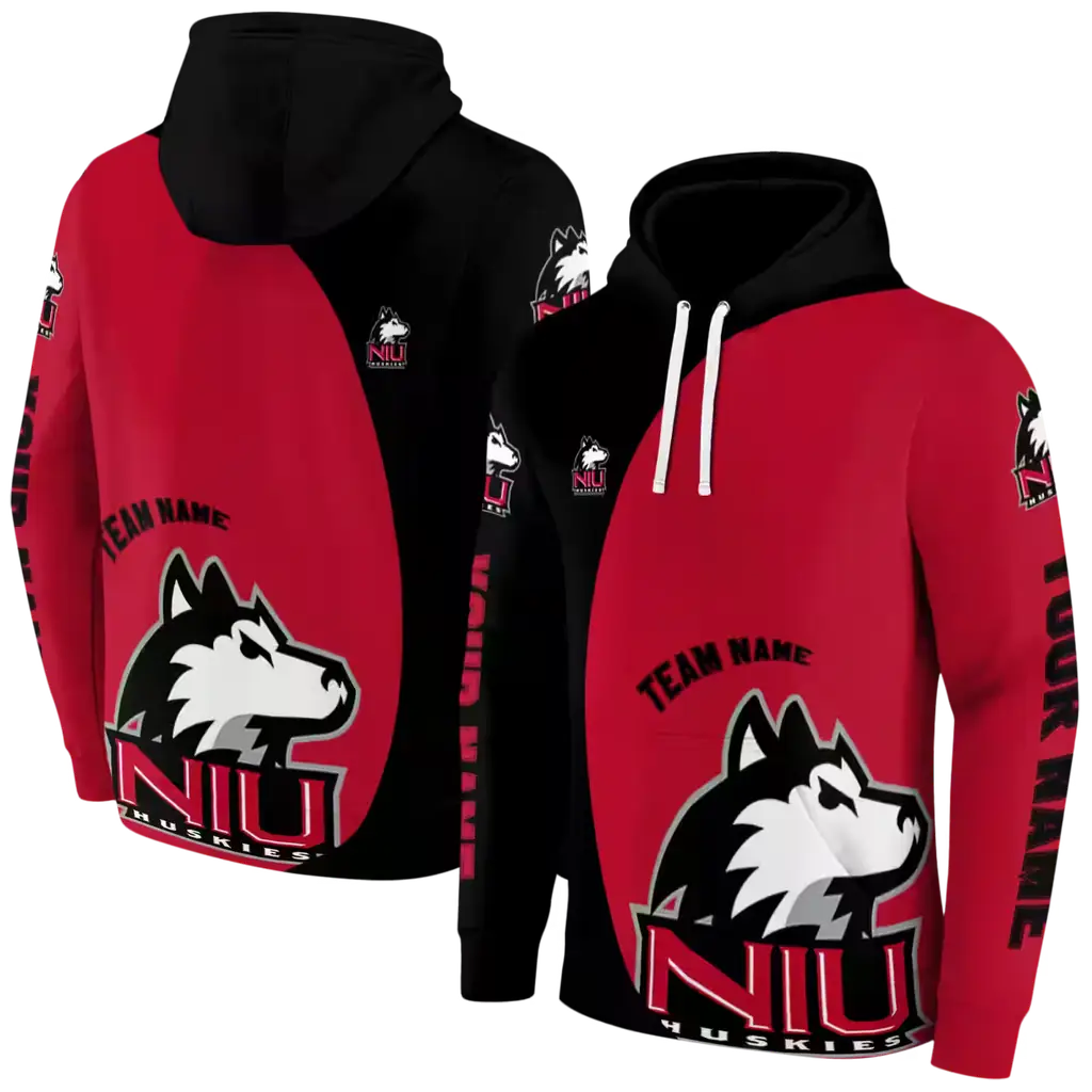customized northern illinois huskies minimalist design red black hoodie fashion forward customized northern illinois huskies minimalist design red black hoodie fashion forward
