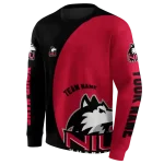 customized northern illinois huskies minimalist design red black hoodie best selling