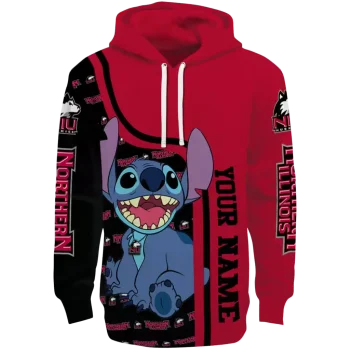 customized northern illinois huskies stitch red hoodie best selling
