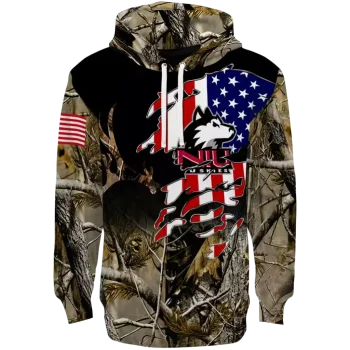 customized northern illinois huskies tree camo hoodie best selling