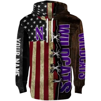 customized northwestern wildcats american pride hoodie best selling