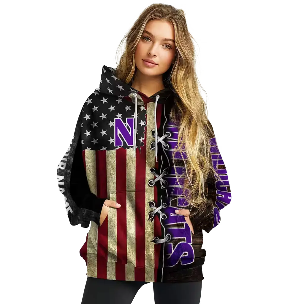 customized northwestern wildcats american pride hoodie high quality customized northwestern wildcats american pride hoodie high quality